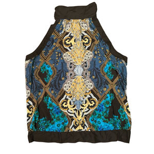 New York & Company black and Blue Sleeveless blouse Small